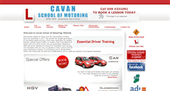 Desktop Screenshot of cavanschoolofmotoring.ie